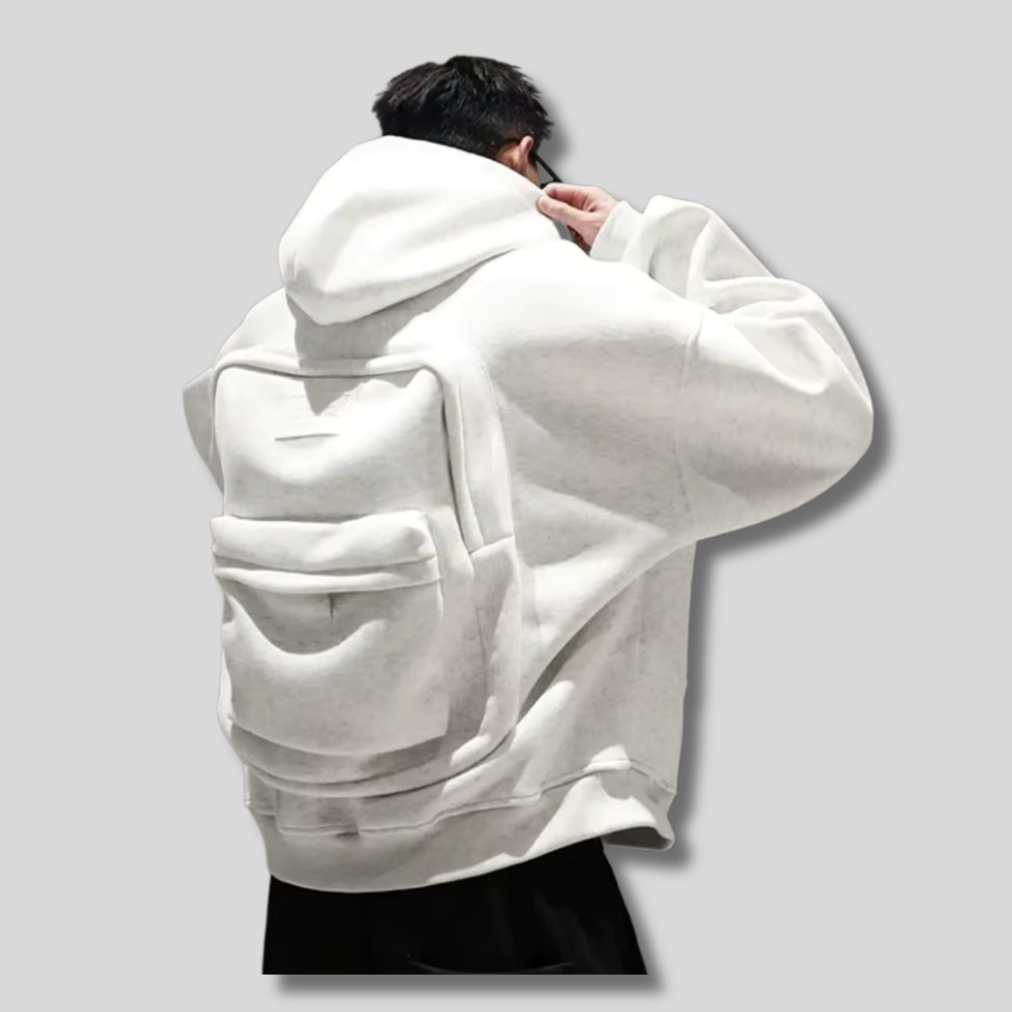 BackHood – Hoodie mit integriertem Rucksack