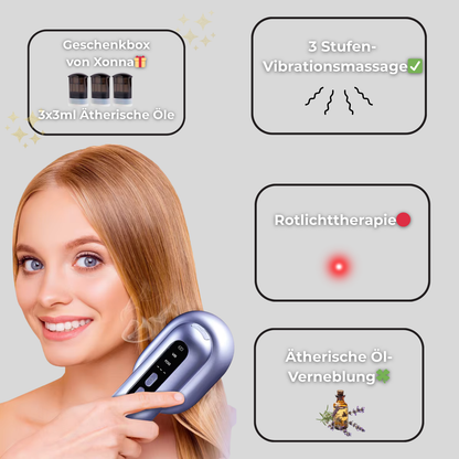 HairCare Pro – Vibrations-Kopfhautmassage & Haarspray-Bürste