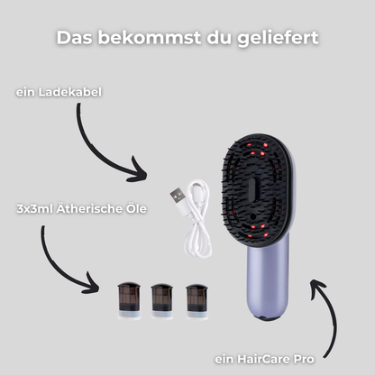 HairCare Pro – Vibrations-Kopfhautmassage & Haarspray-Bürste