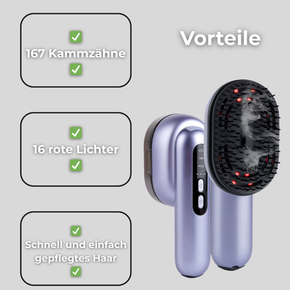 HairCare Pro – Vibrations-Kopfhautmassage & Haarspray-Bürste