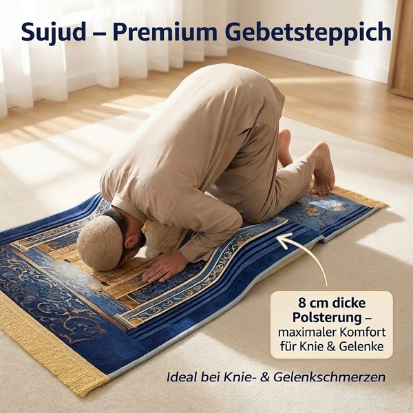 Komfort - Gebetsteppich mit 8 cm Kniepolster