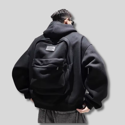 BackHood – Hoodie mit integriertem Rucksack